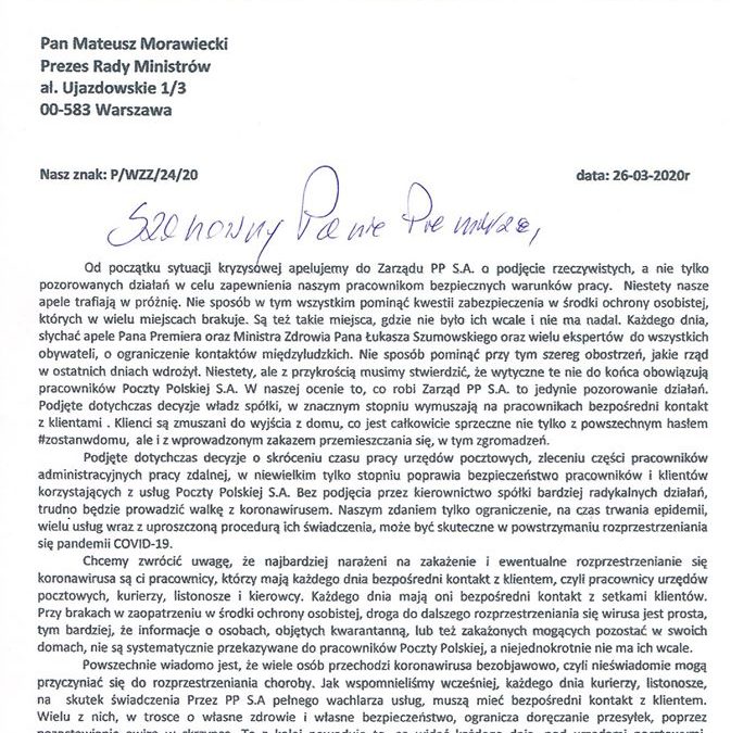 WZZPP apeluje do premiera o pilną interwencję