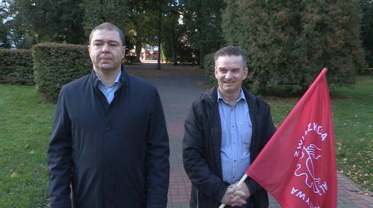 Spotkanie Piotra Szumlewicza z naszym związkiem kierowców w Kołobrzegu – nie godzimy się na zwolnienie dyscyplinarne Dariusza Pawelczaka!